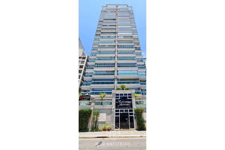 Apartamento 4 Suites con Vista a Playa Astúrias Guarujá