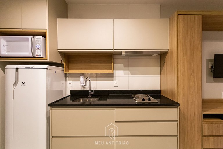 Cozy Studio with Oil Heater in Front of Metro