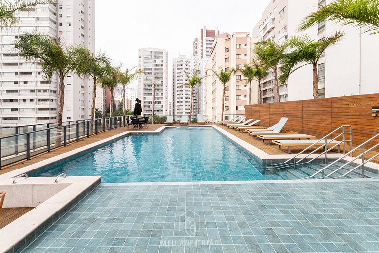 Apto com Piscina e Garagem - Perto da Av. Paulista