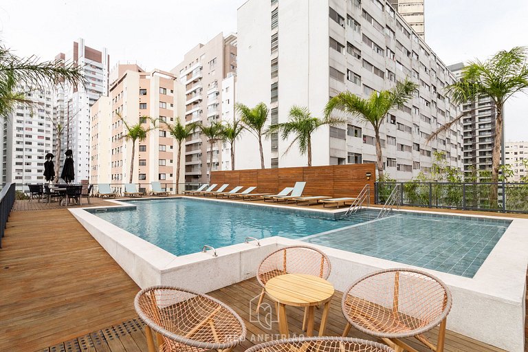 Apto con Piscina y Garaje - Cerca de Avenida Paulista