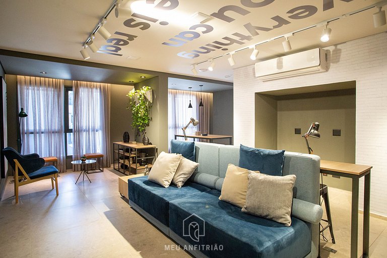 Studio p/2, varanda e lazer próximo ao aeroporto