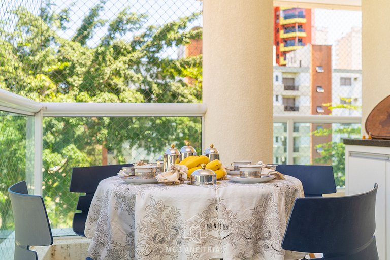 3-Suite Apartment with Barbecue at Enseada Guarujá