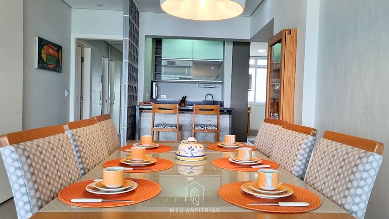 Apartamento Frente al Mar en Playa Astúrias Guarujá