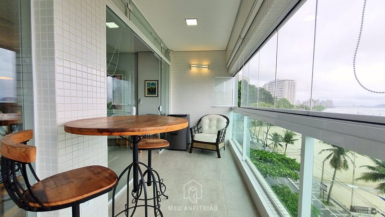 Apartamento Frente al Mar en Playa Astúrias Guarujá