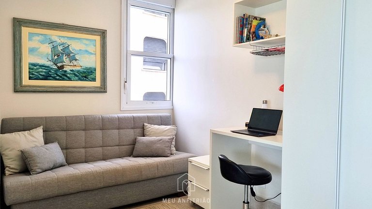 Apartamento Frente al Mar en Playa Astúrias Guarujá