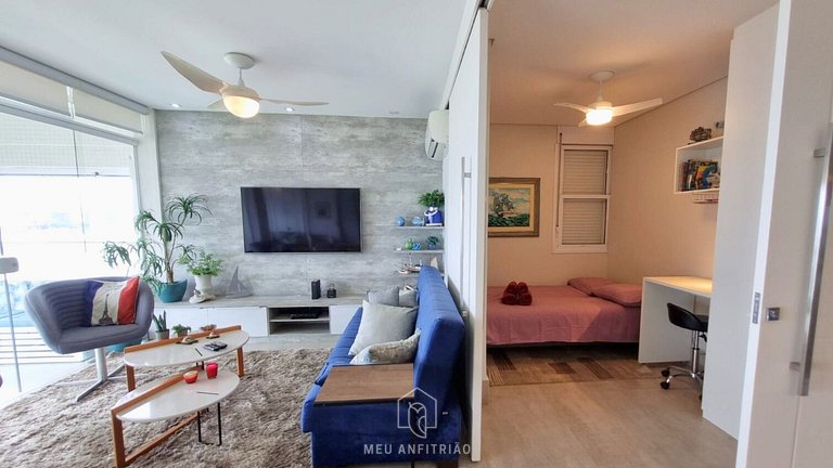 Apartamento Frente al Mar en Playa Astúrias Guarujá