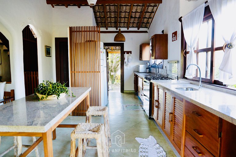 House at Praia do Espelho Bahia with Pool and Sea View