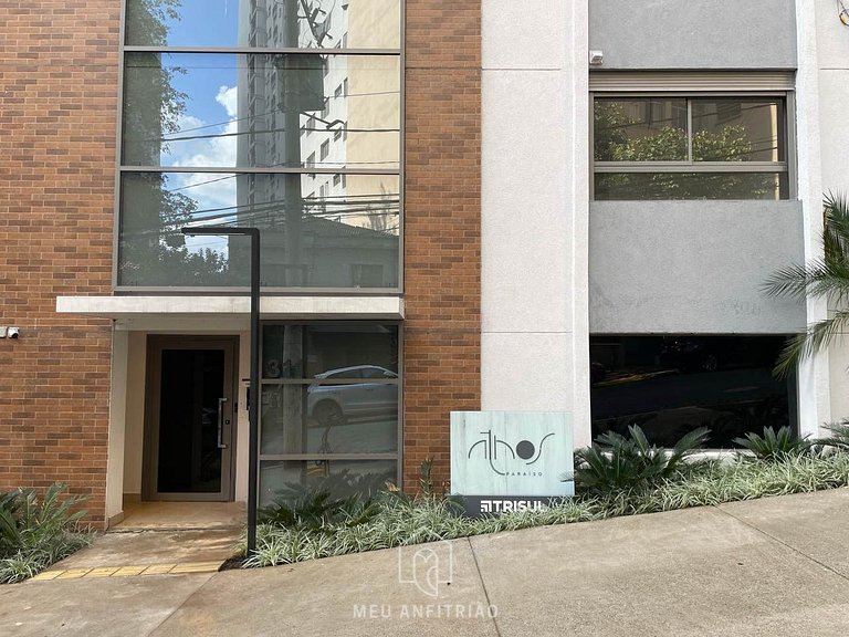 Studio for 2, queen bed, close to Paulista Avenue