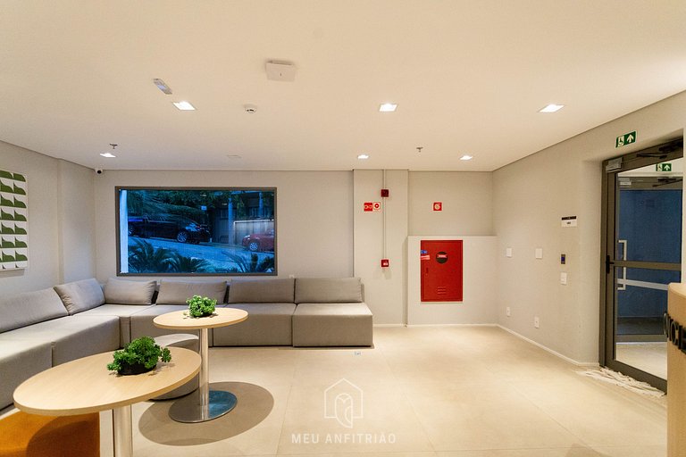 Studio for 2, queen bed, close to Paulista Avenue