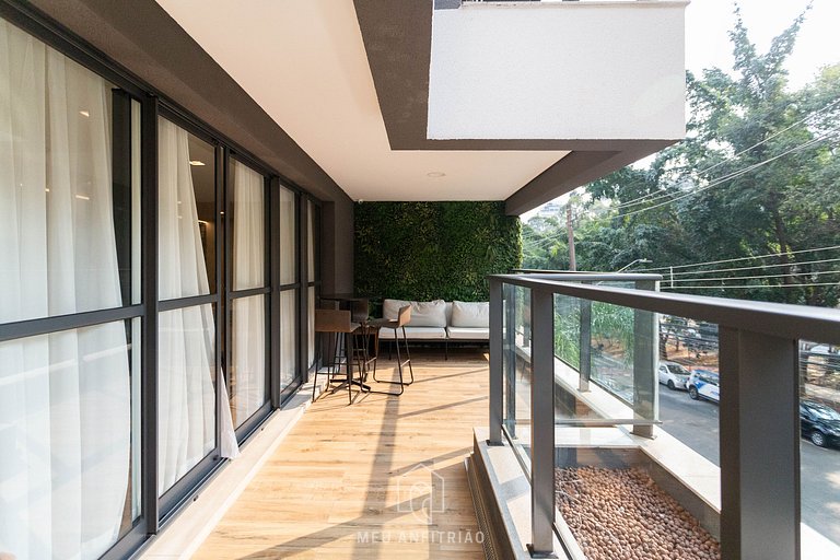 2 people, leisure & balcony 400m of Sumaré subway