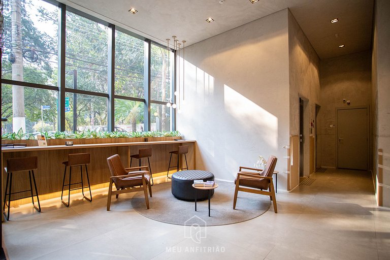 2 people, leisure & balcony 400m of Sumaré subway