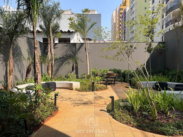 3 people | Queen bed | Gym | Jabaquara Avenue