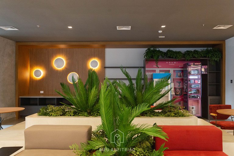 2 people, court and gym 1km from Av. Paulista