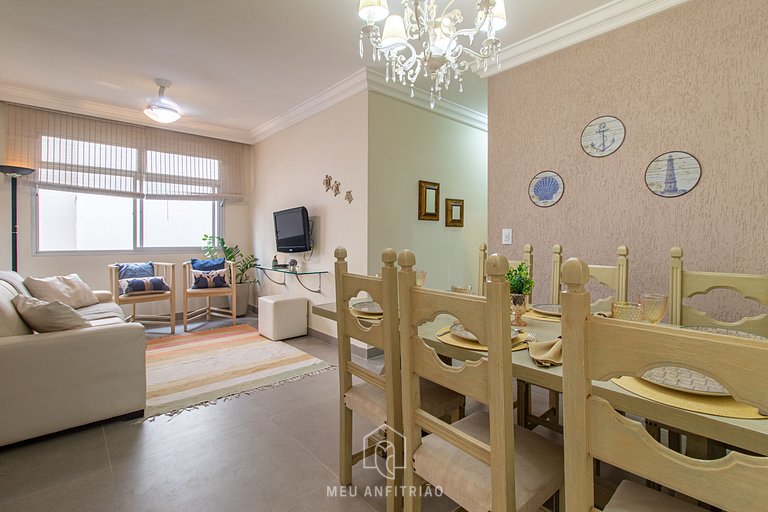 Apartamento en Enseada Guarujá - Cerca del Acqua Mundo