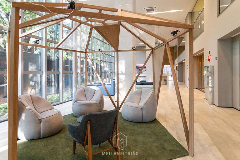 Complete studio for 2 w/ leisure in Paraíso subway