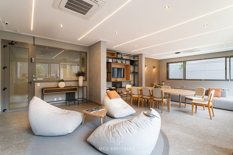 Studio p/4, varanda perto da Av Faria Lima