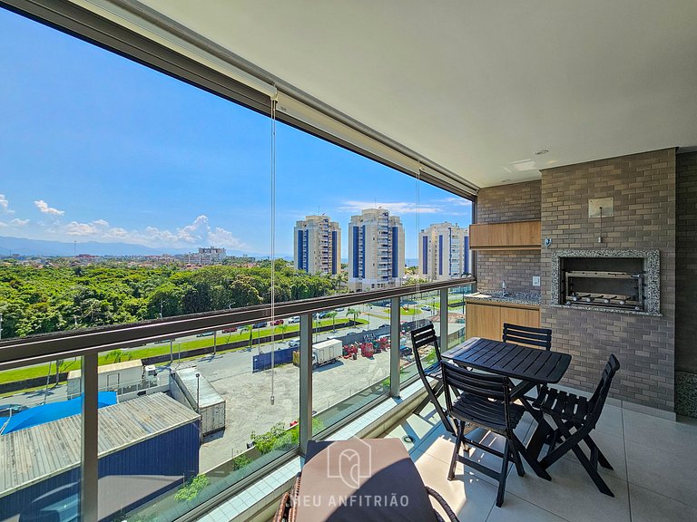 Apartamento em Bertioga com Piscina e Churrasqueira