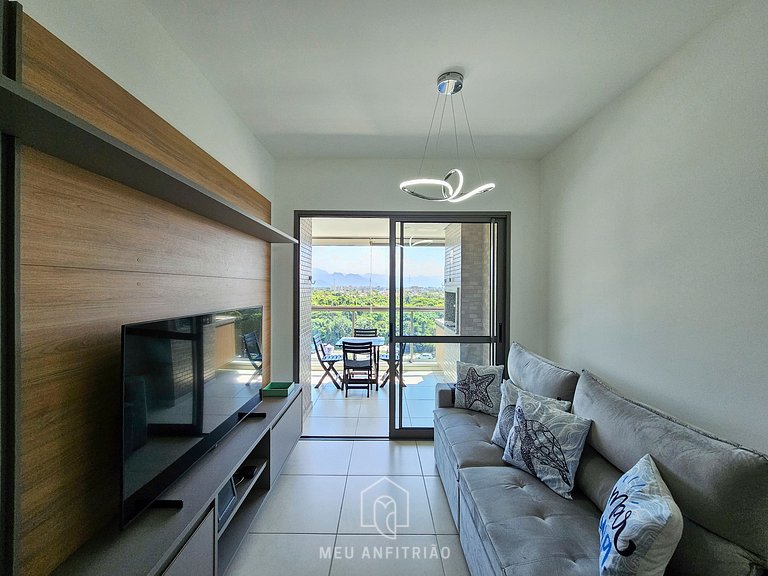 Apartment in Bertioga with Pool and Barbecue