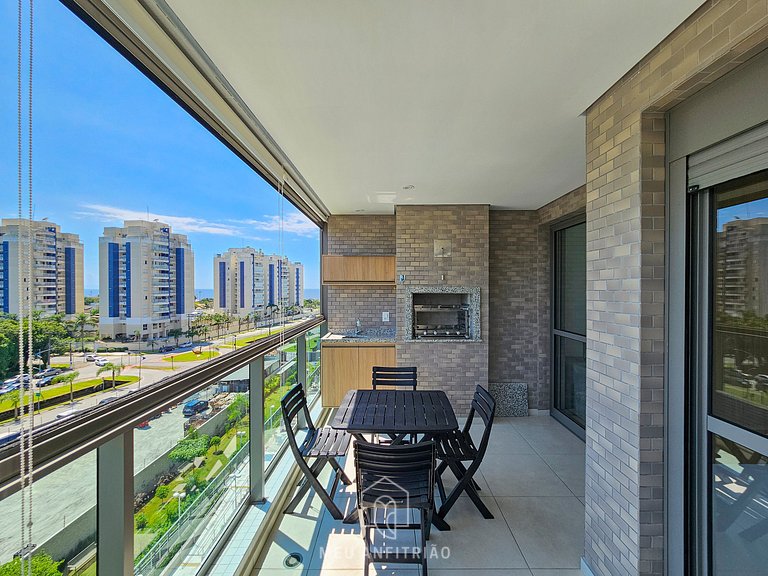 Apartamento en Bertioga con Piscina y Parrilla