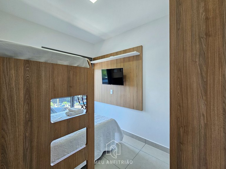 Apartamento en Bertioga con Piscina y Parrilla