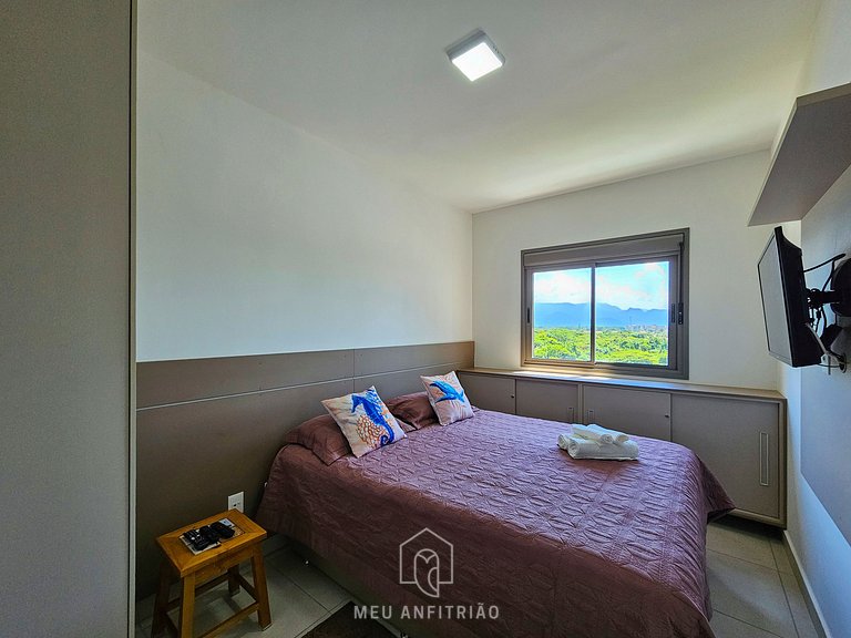 Apartamento en Bertioga con Piscina y Parrilla