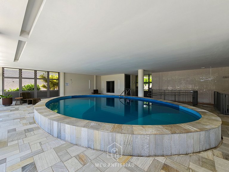 Apartamento en Bertioga con Piscina y Parrilla