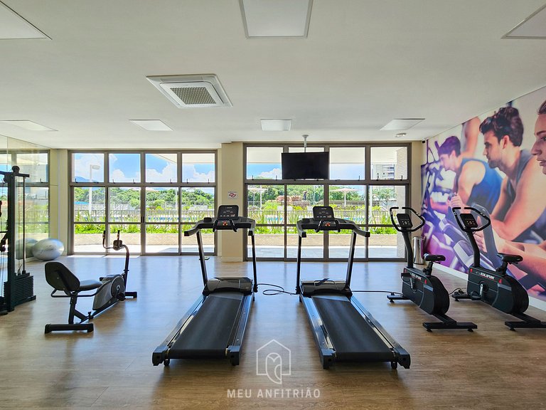 Apartamento en Bertioga con Piscina y Parrilla