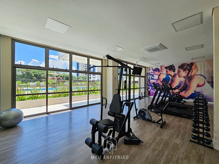 Apartamento en Bertioga con Piscina y Parrilla