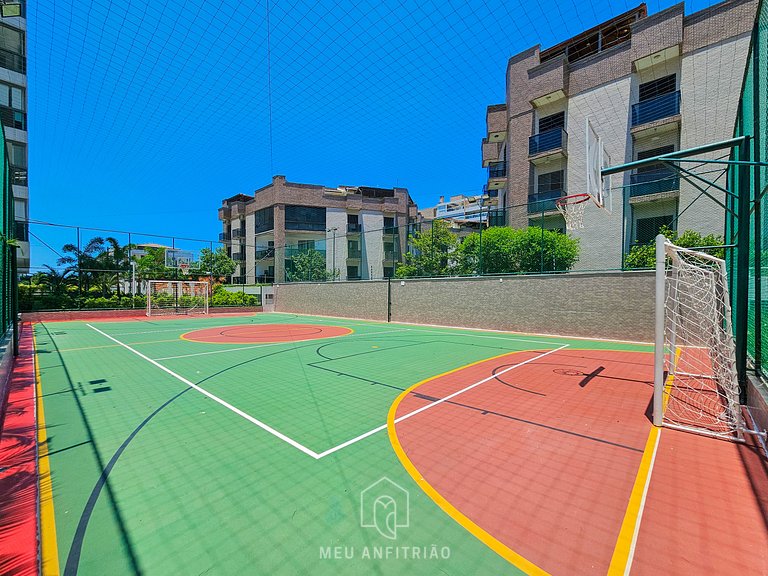 Apartamento en Bertioga con Piscina y Parrilla