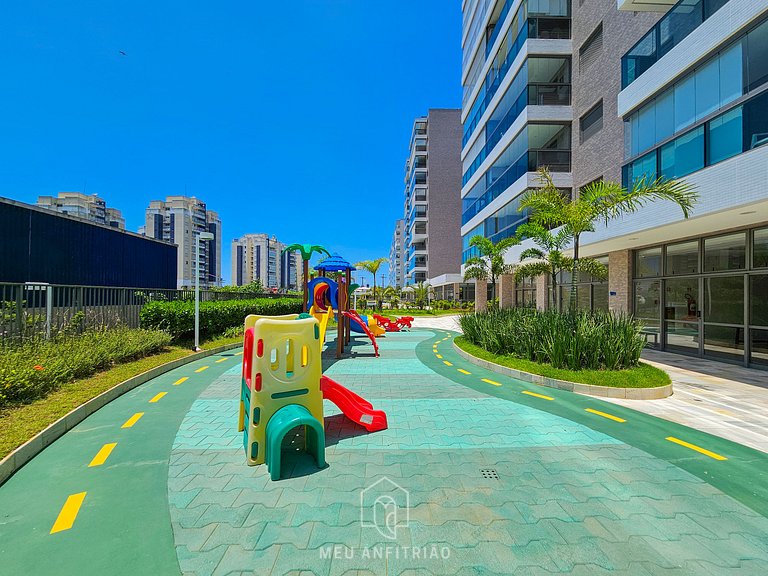 Apartamento en Bertioga con Piscina y Parrilla