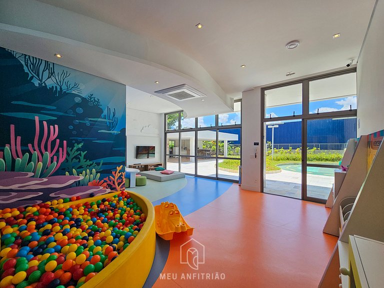 Apartamento en Bertioga con Piscina y Parrilla