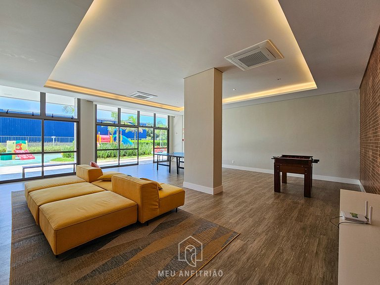 Apartamento en Bertioga con Piscina y Parrilla