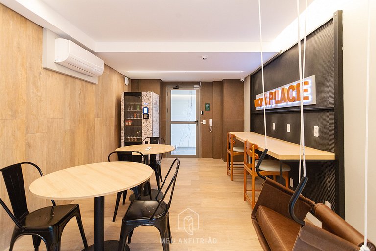 Studio with balcony and leisure near Saúde subway