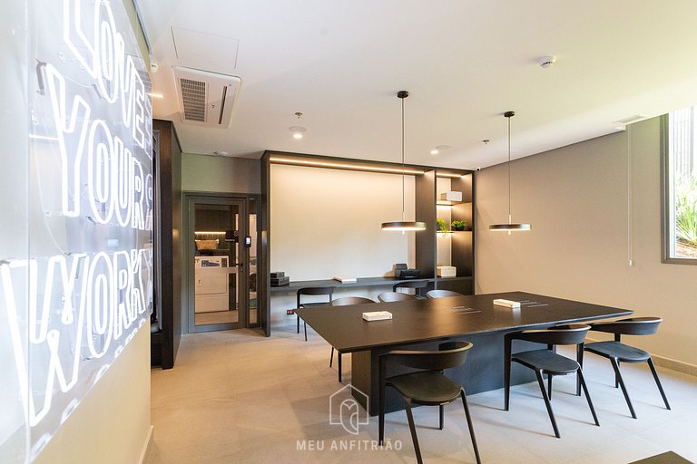 Studio w/ balcony & leisure, near Allianz Parque