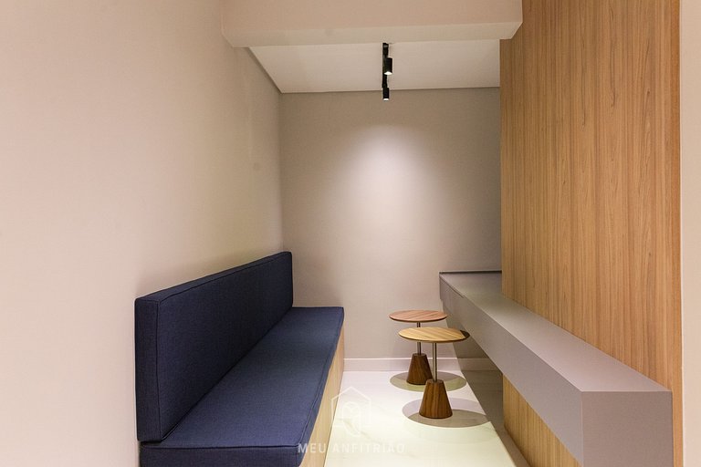 Studio w/ balcony & leisure, near Allianz Parque