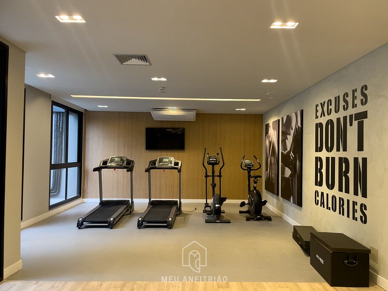 Comfortable studio with gym near Allianz Parque