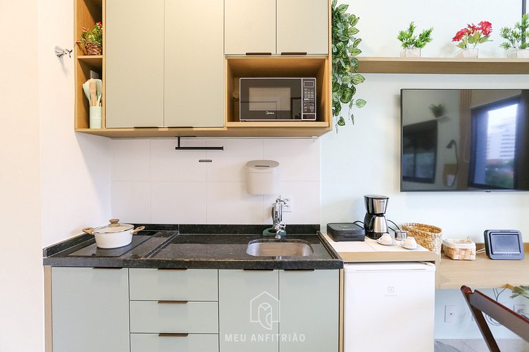 Comfortable studio with gym near Allianz Parque