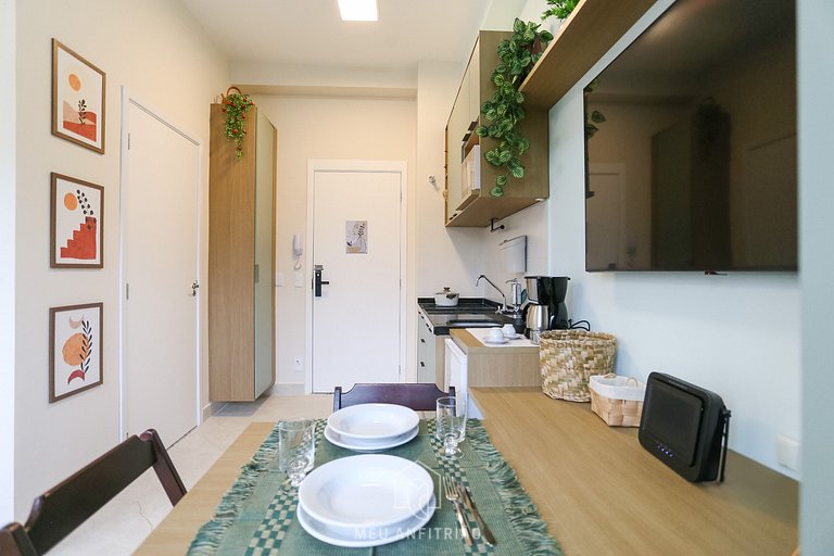 Comfortable studio with gym near Allianz Parque