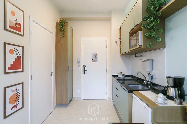 Comfortable studio with gym near Allianz Parque