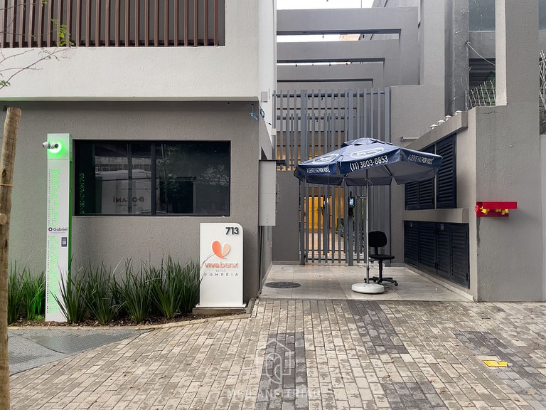 Comfortable studio with gym near Allianz Parque