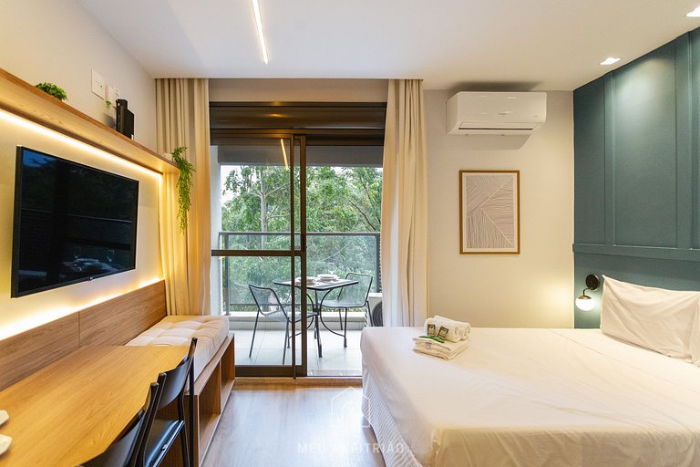 2 people, leisure & balcony 400m of Sumaré subway