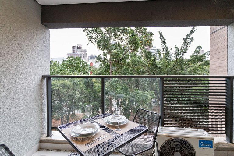 2 people, leisure & balcony 400m of Sumaré subway