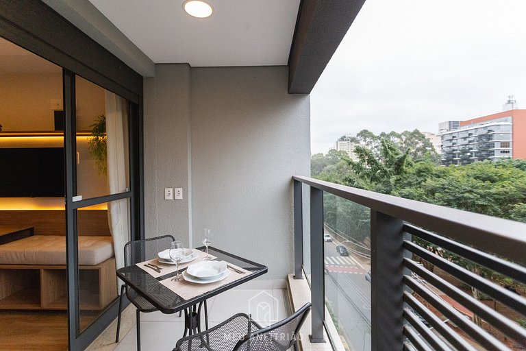 2 people, leisure & balcony 400m of Sumaré subway