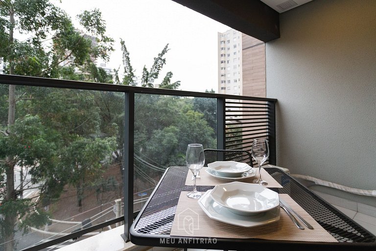 2 people, leisure & balcony 400m of Sumaré subway