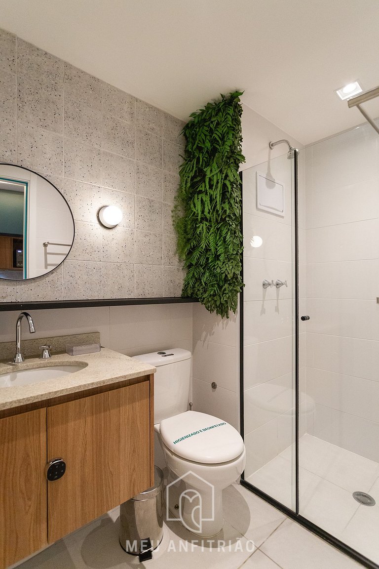 2 people, leisure & balcony 400m of Sumaré subway