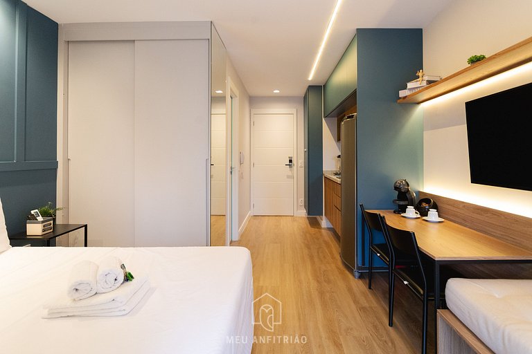 2 people, leisure & balcony 400m of Sumaré subway