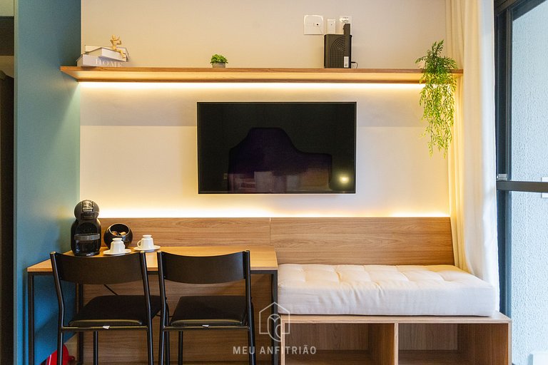 2 people, leisure & balcony 400m of Sumaré subway