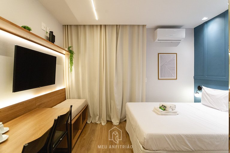 2 people, leisure & balcony 400m of Sumaré subway