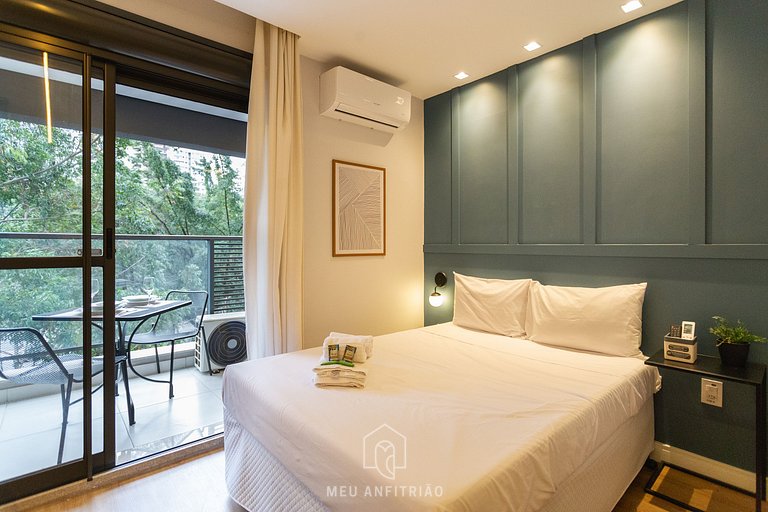 2 people, leisure & balcony 400m of Sumaré subway