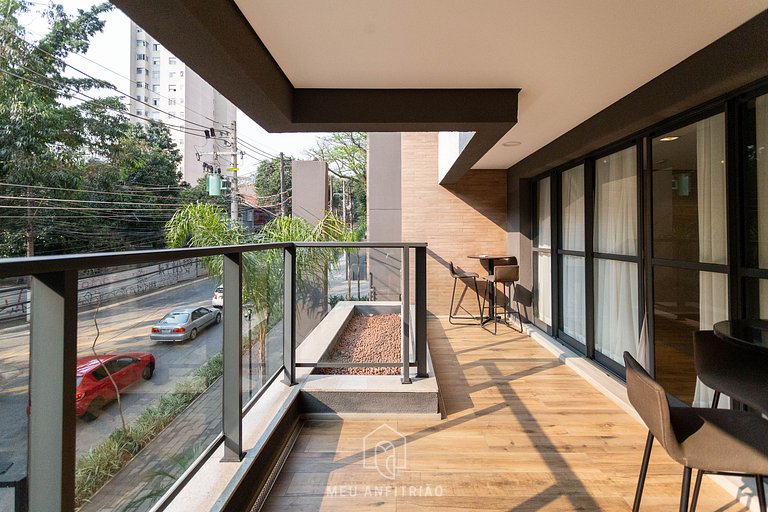 2 people, leisure & balcony 400m of Sumaré subway